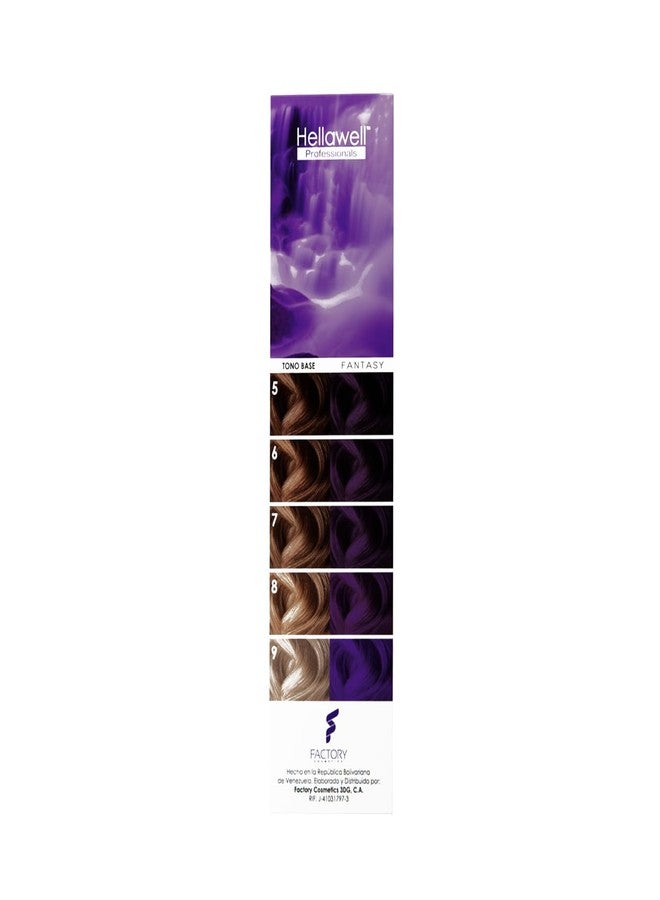 HELLAWELL PROFESSIONALS Hellawell Professional Hair Dye. Coverage Color Fantasy - Semi-permanent oxidation coloring cream. Purple 2.11oz. - Image 3